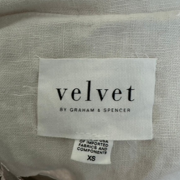 Anthropologie Velvet by Graham & Spencer Linen Blazer Ivory Women’s Size XS - Picture 9 of 10